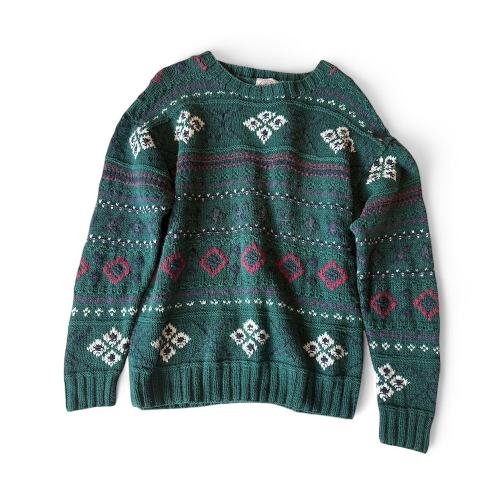 Vintage Men’s Cape Isle Knitters Cotton Blend Sweater. Size M